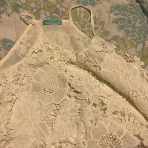 White lace tank
